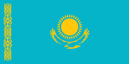 Flag of Kazakhstan. Vector illustration. World flagのイラスト素材