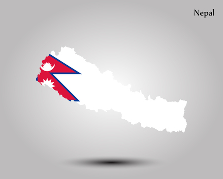 Map of Nepal. Vector illustration. World mapのイラスト素材