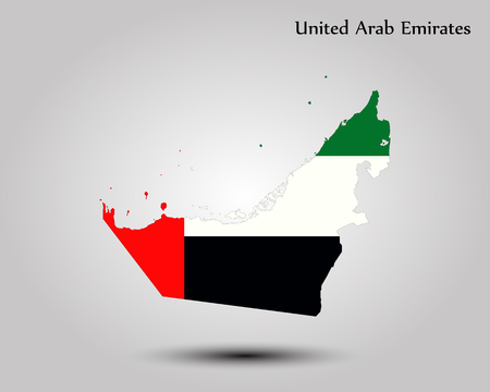 Map of United Arab Emirates. Vector illustration. World mapのイラスト素材