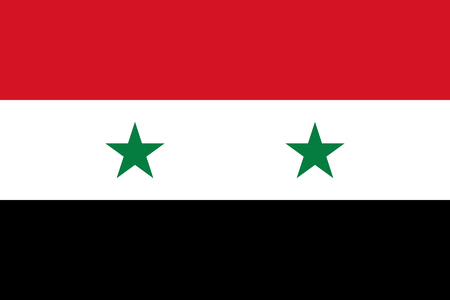 Flag of Syria. Vector illustration. World flagのイラスト素材