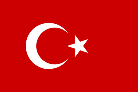Flag of Turkey. Vector illustration. World flagのイラスト素材