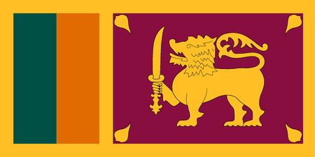 Flag of Sri Lanka. Vector illustration. World flagのイラスト素材