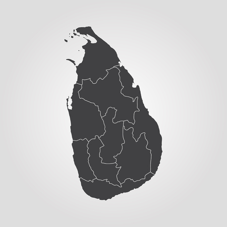 Map of Sri Lanka. Vector illustration. World mapのイラスト素材