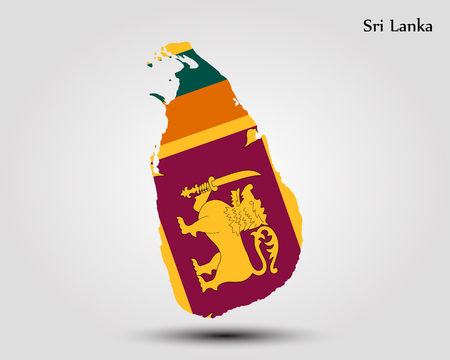 Map of Sri Lanka. Vector illustration. World mapのイラスト素材