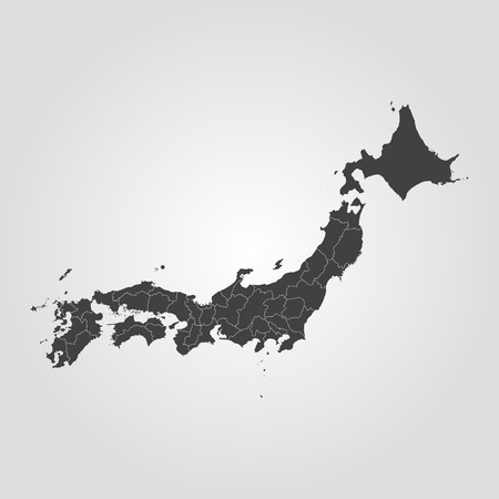 Map of Japan. Vector illustration. World mapのイラスト素材