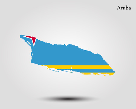 Map of Aruba. Vector illustration. World mapのイラスト素材