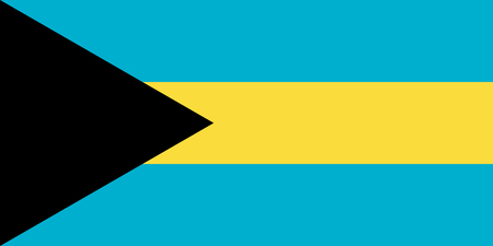 The Bahamas flag. Vector illustration. World flagのイラスト素材