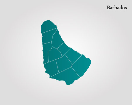 Map of Barbados. Vector illustration. World mapのイラスト素材