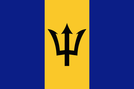 Flag of Barbados. Vector illustration. World flagのイラスト素材