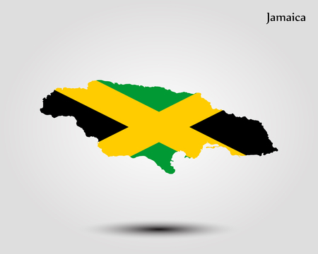 Map of Jamaica. Vector illustration. World mapのイラスト素材