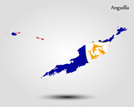 Map of Anguilla. Vector illustration. World mapのイラスト素材