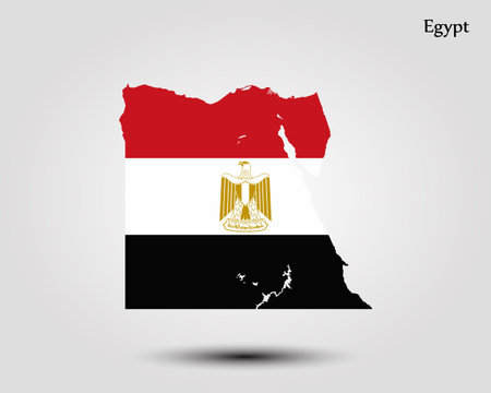 Map of Egypt. Vector illustration. World mapのイラスト素材