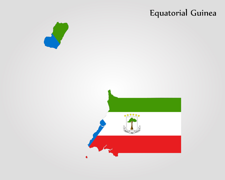 Map of Equatorial Guinea. Vector illustration. World mapのイラスト素材