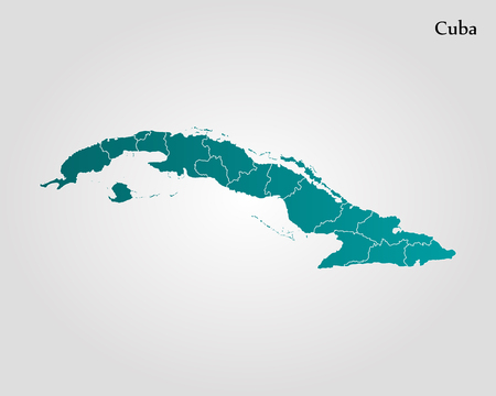 Map of Cuba. Vector illustration. World map.のイラスト素材
