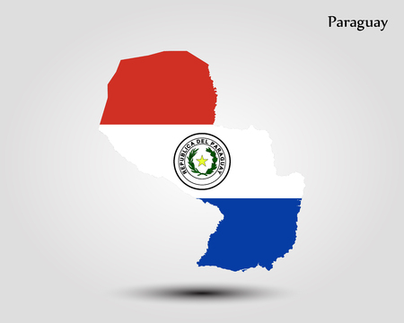 Map of Paraguay vector illustration.のイラスト素材