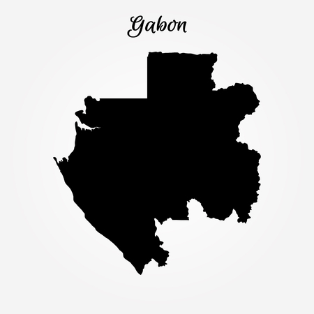 Map of Gabon. Vector illustration. World map.のイラスト素材