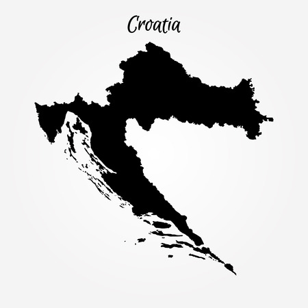Map of Croatia. Vector illustration. World map.のイラスト素材