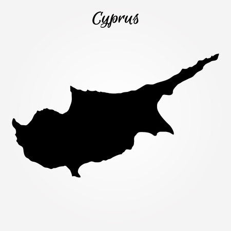 Map of Cyprus. Vector illustration. World mapのイラスト素材