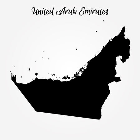 Map of United Arab Emirates. Vector illustration. World mapのイラスト素材