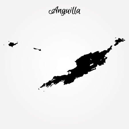 Map of Anguilla. Vector illustration. World mapのイラスト素材