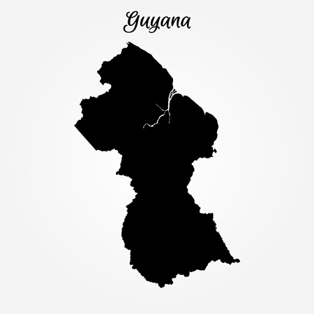 Map of Guyana. Vector illustration. World mapのイラスト素材