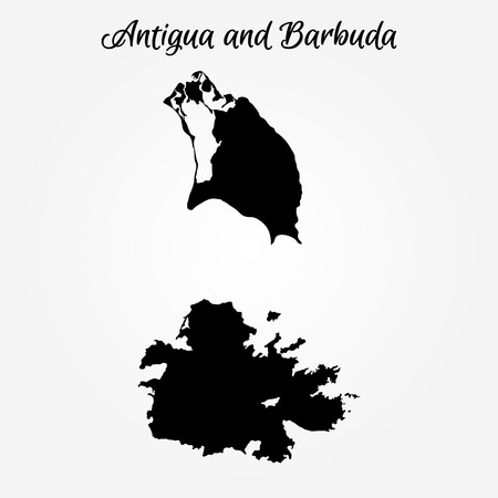 Map of Antigua and Barbuda. Vector illustration. World mapのイラスト素材