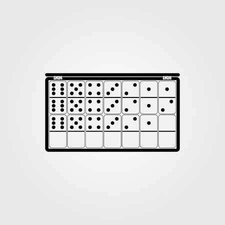Game domino playing. Vector illustration, hobbies and leisureのイラスト素材