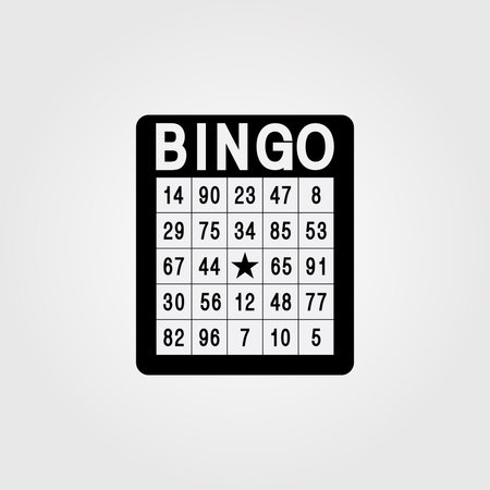 Bingo. Single flat icon on white background. Vector illustration.のイラスト素材
