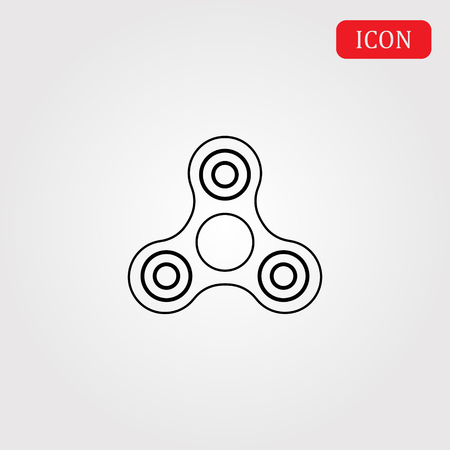 Hand fidget toy icon stress and anxiety relief. Spinning motion.のイラスト素材