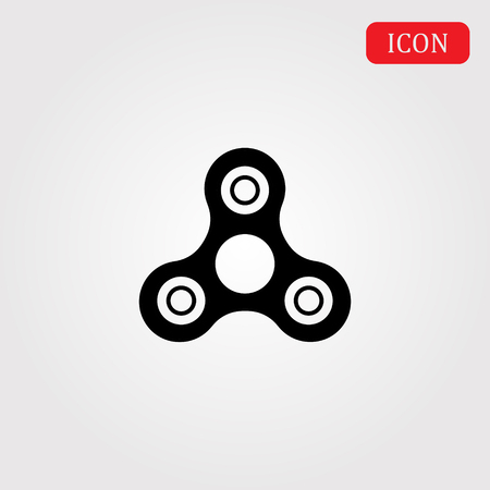 Hand fidget toy icon stress and anxiety relief. Spinning motion.のイラスト素材