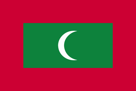 Flag of Maldives. Vector illustration. World flagのイラスト素材