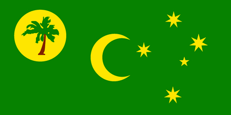 Flag of the Cocos Keeling Islands. Vector illustration. World flagのイラスト素材