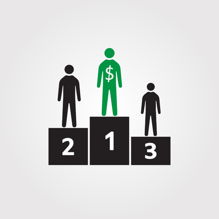 Pyramid business scheme, vector illustration, one in a million. Vectorのイラスト素材