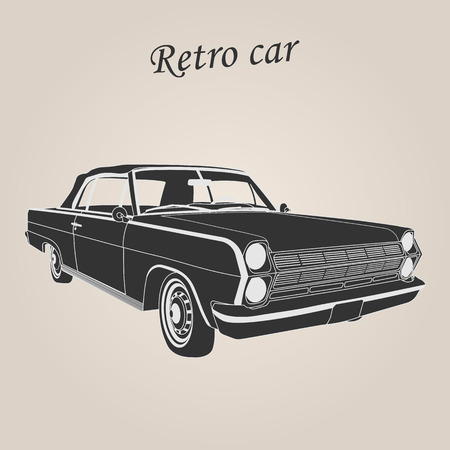 Vintage car. Retro car. Classic car Illustrationのイラスト素材