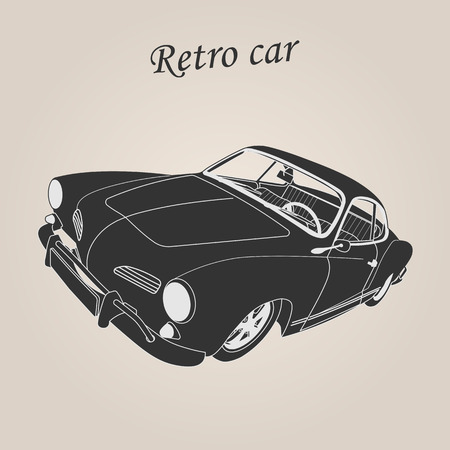 Vintage car. Retro car. Classic car Illustrationのイラスト素材