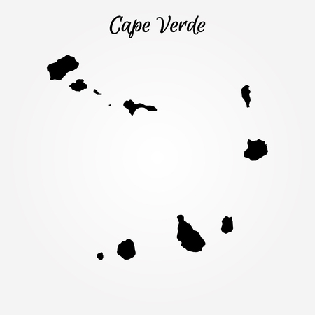 Map of Cape Verde. Vector illustrationのイラスト素材