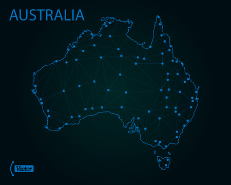 Map of Australia. Vector illustrationのイラスト素材