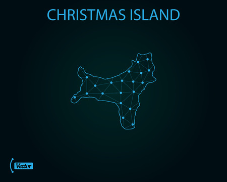 Map of Christmas Island. Vector illustrationのイラスト素材