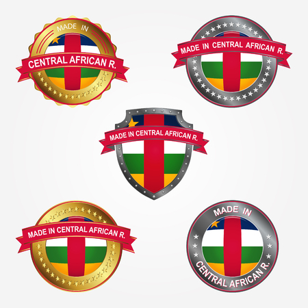 Design label of made in Central African Republicのイラスト素材