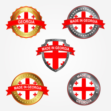 Design label of made in Georgiaのイラスト素材