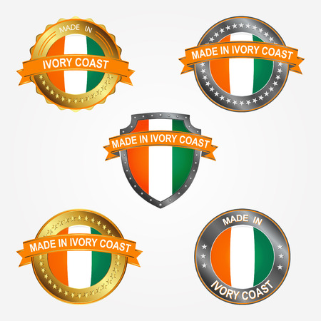 Design label of made in Ivory Coastのイラスト素材