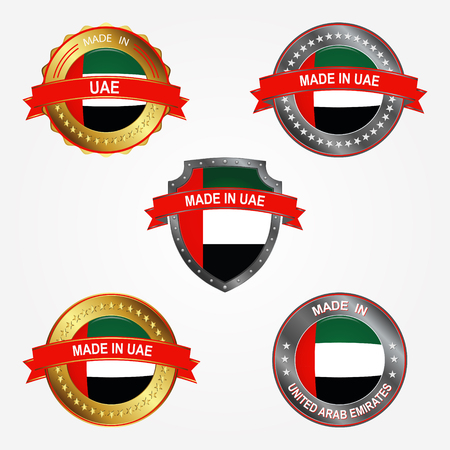Design label of made in United Arab Emiratesのイラスト素材