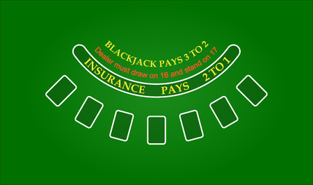 Black jack table, vector illustrationのイラスト素材