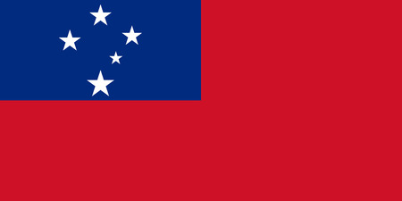Western Samoa flag isolated vector in official colors and Proportion Correctlyのイラスト素材