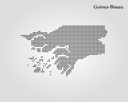 Map of Guinea-Bissau. Vector illustrationのイラスト素材