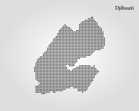 Map of Djibouti. Vector illustrationのイラスト素材