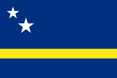 Flag of Curacao. Vector illustrationのイラスト素材