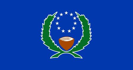 Flag of the Federated States of Micronesia. Vector illustrationのイラスト素材