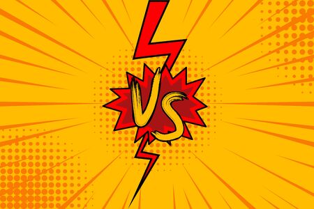 versus banner template in comic stlyeのイラスト素材