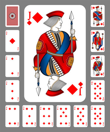 Poker playing card queen spades. New design of playing cards.のイラスト素材
